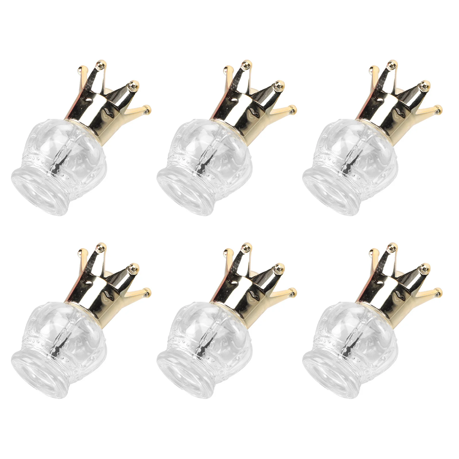 

6 шт., нежные бутылки для лака для ногтей, стеклянные вспомогательные контейнеры для рукоделия, компактная крышка для кистей, герметичная для путешествий, домашнего салона