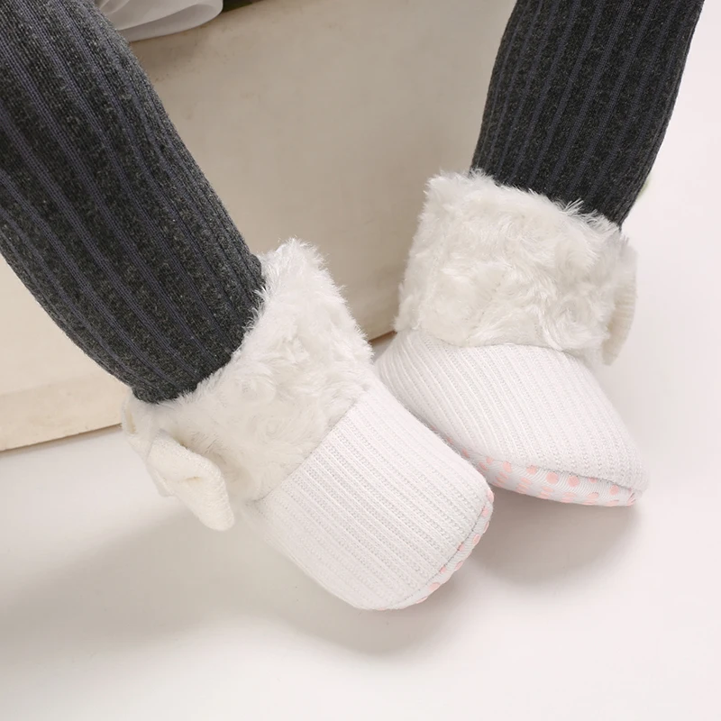 أحذية أطفال شتوية دافئة للثلج، أحذية بنعل ناعم لحديثي الولادة، أحذية مشي أولى للرضع والأطفال الصغار من عمر 0 إلى 18 شهرًا