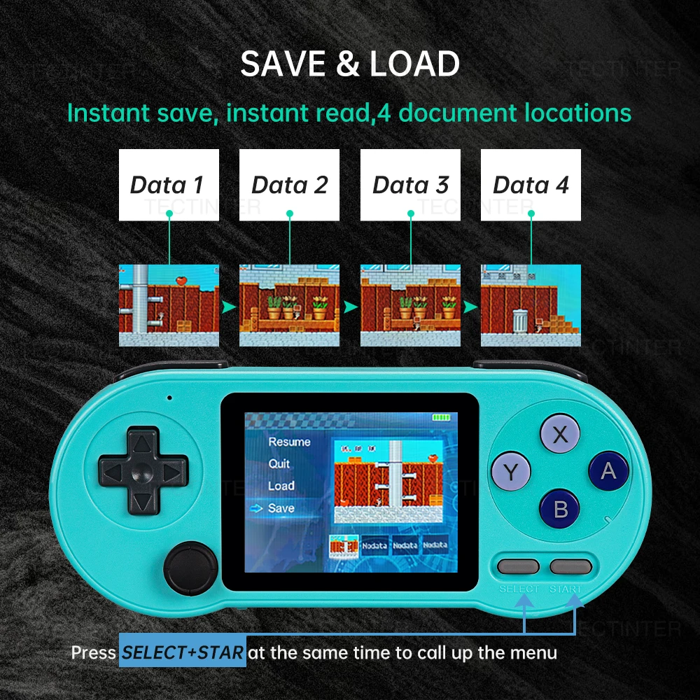 SF2000 Games Portable Handheld Video Built-in 8000 Game Console Support AV Output 3 Inch IPS Screen Classic Retro Game Player 