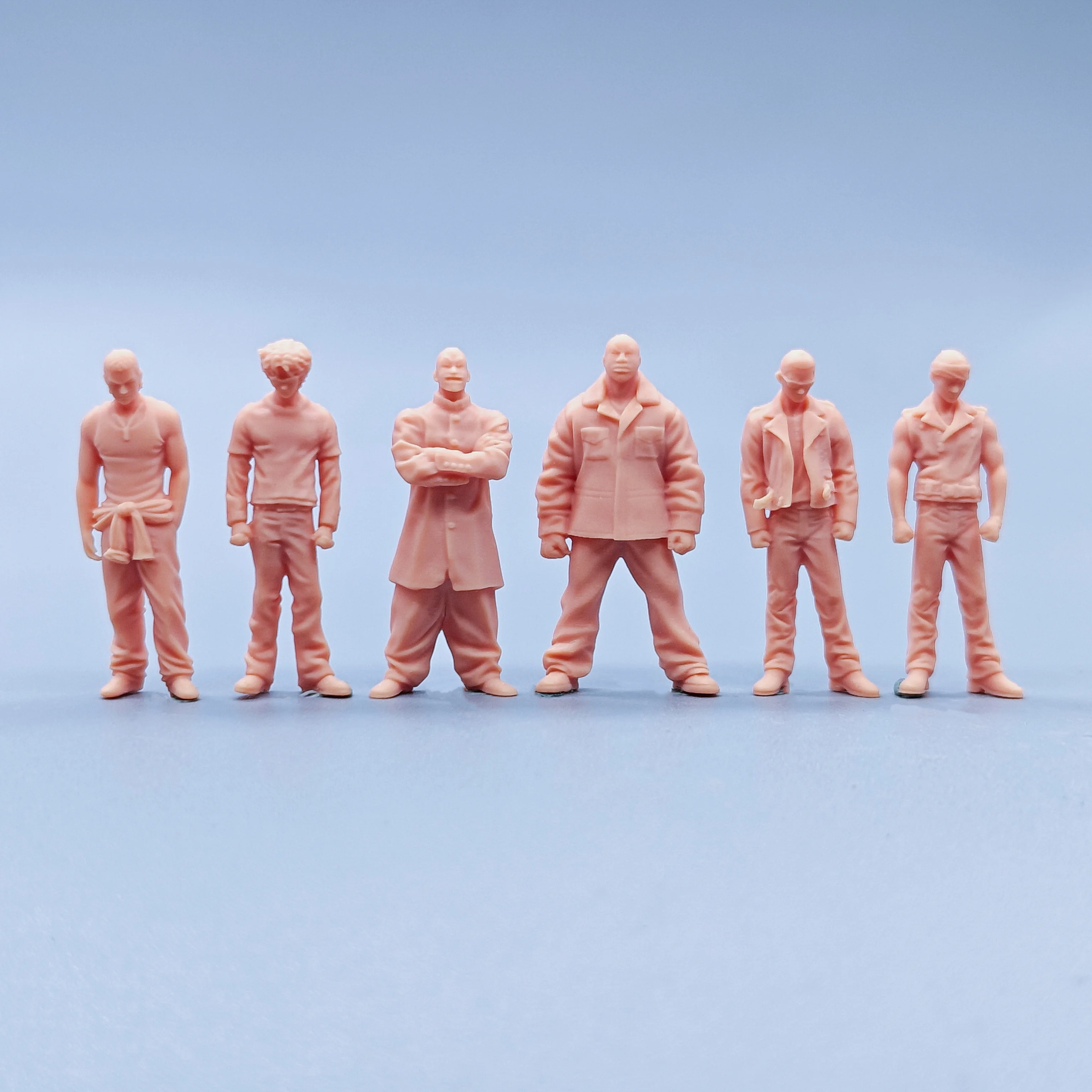 1/64 Figuren Maßstab Modell Harz Gang Ungefärbte Miniaturen Diorama Handbemalt C631 C636