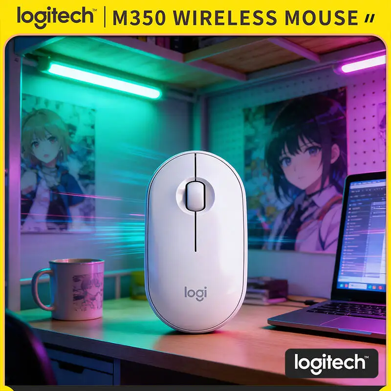 

Портативная дорожная мышь Logitech M350 — тонкий дизайн, тихие клики, USB-приемник, аккумулятор 18 месяцев, подходит для сумки для ноутбука для путешествий