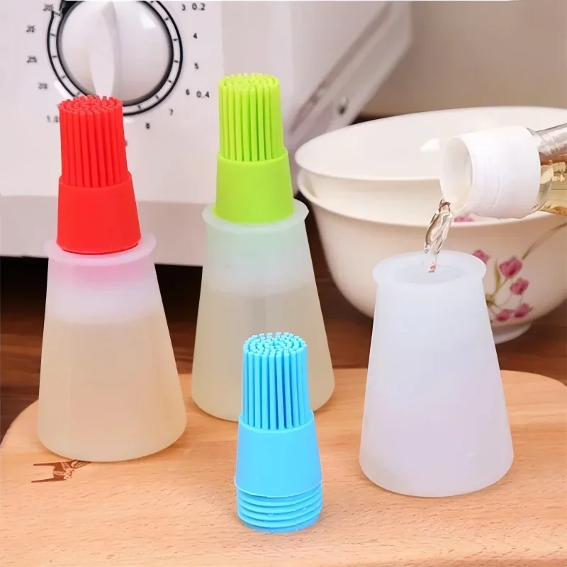 New 2026 1PC Silicone Oil-Bottle Brush – Portable Dispenser & BBQ Basting Brush, Leak-Proof Kitchen/Outdoor Baking Gadget view 5