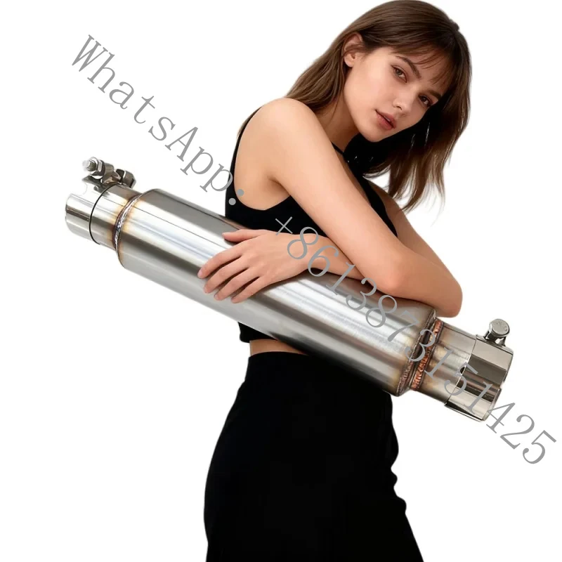 

Suitable high-quality exhaust factory-customized 63MM middle row tube resonators with drums, generally used to reduce resona