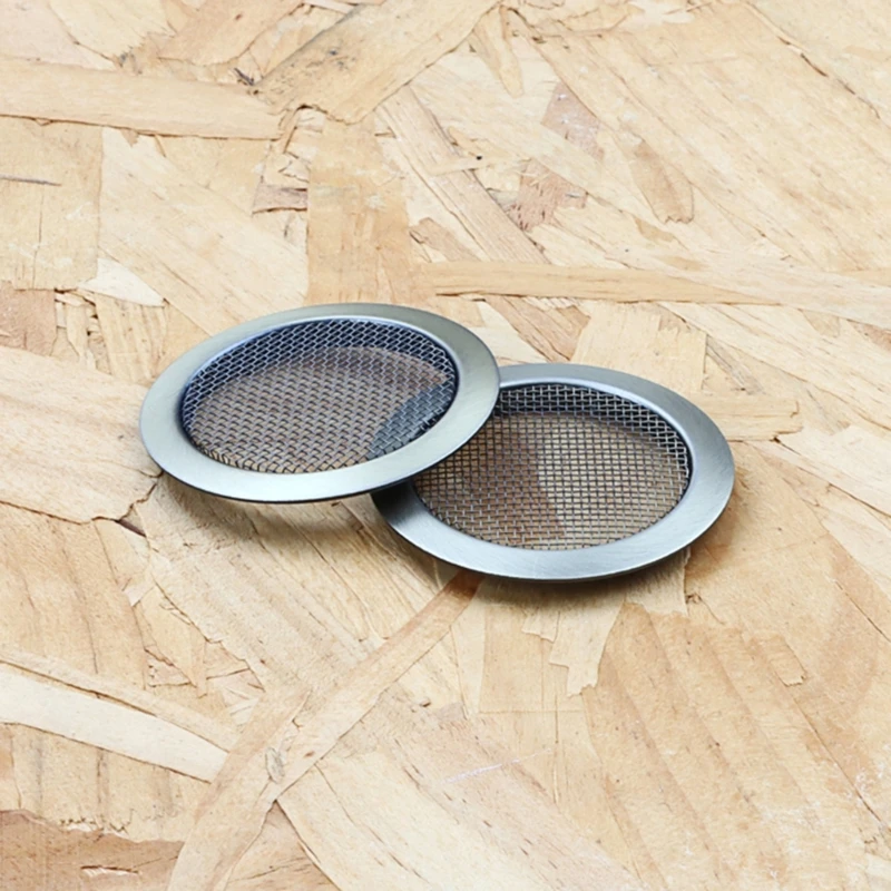 2 Pieces Guitar Screened Sound Hole Insert, Speaker Grills Mesh Speaker for Dobro Resonator Guitar, Cigar Box Guitars 69HD