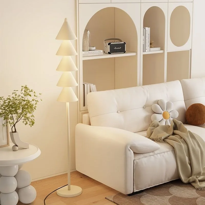 Nordic Creative Colorful Christmas Tree Modeling Floor Lamps Artistic Luminaire Living Room Bedroom Sofa Vertical Table Lights