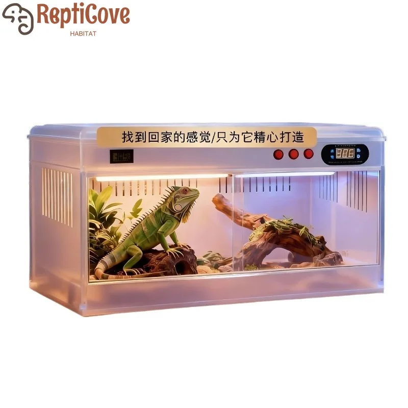 

PVC Pet Feeding Box for salamander lizard land turtle hamster,breathable scenery box for reptile breeding,insect routine feeding