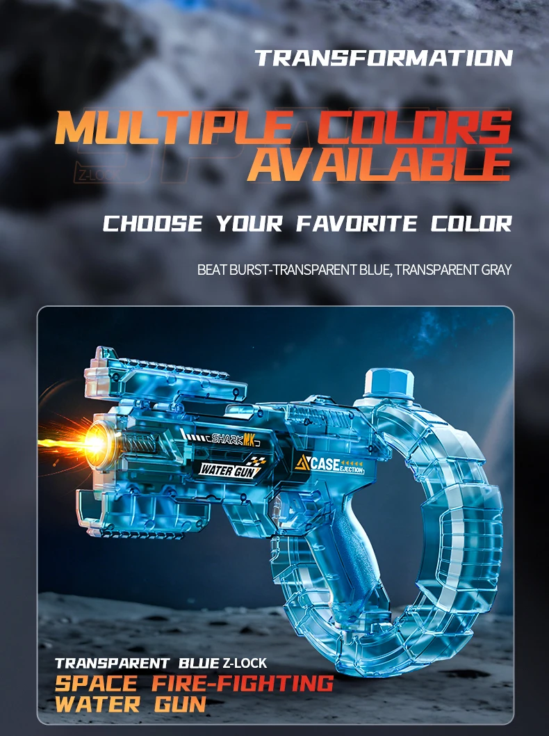 Automatic Electric Water Gun With Led Flame For Summer Pool Play_voghion.com
