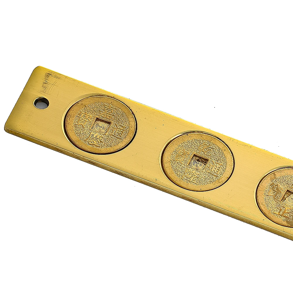 Copper Five Emperor Coins Ruler Taoist Divination Lubanchi Chinese Feng Shui Master Measuring Tool Supplies Home Decor Figurines