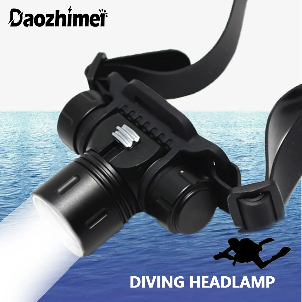 L2 Underwater 50 Meters LED Diving Headlights Fishing Lamp Led Scuba Diving Torch 18650 Waterproof Front Lighting Headlamps