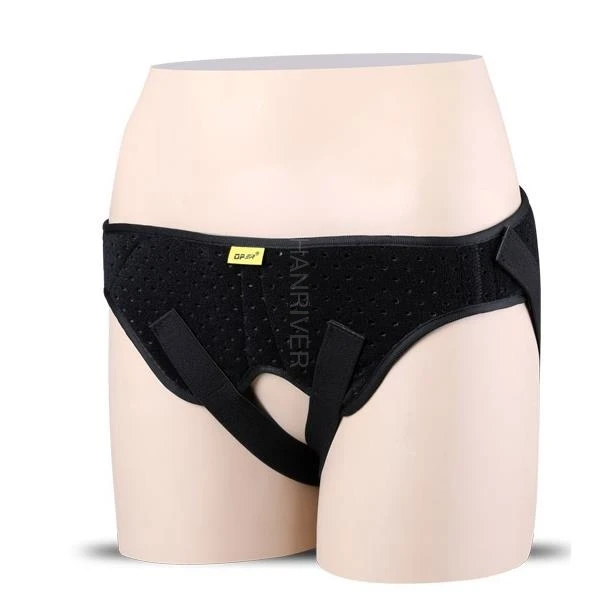 Hernia Belt Truss for Inguinal or Sports Hernia Support Brace Pain Relief Recovery Strap with 2 Removable Compression Pads