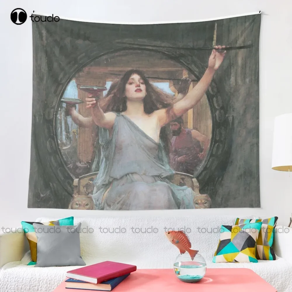 Circe Offering The Cup To Ulysses - John William Waterhouse Tapestry Tapestries Tapestry Custom Decoration Wall Hanging