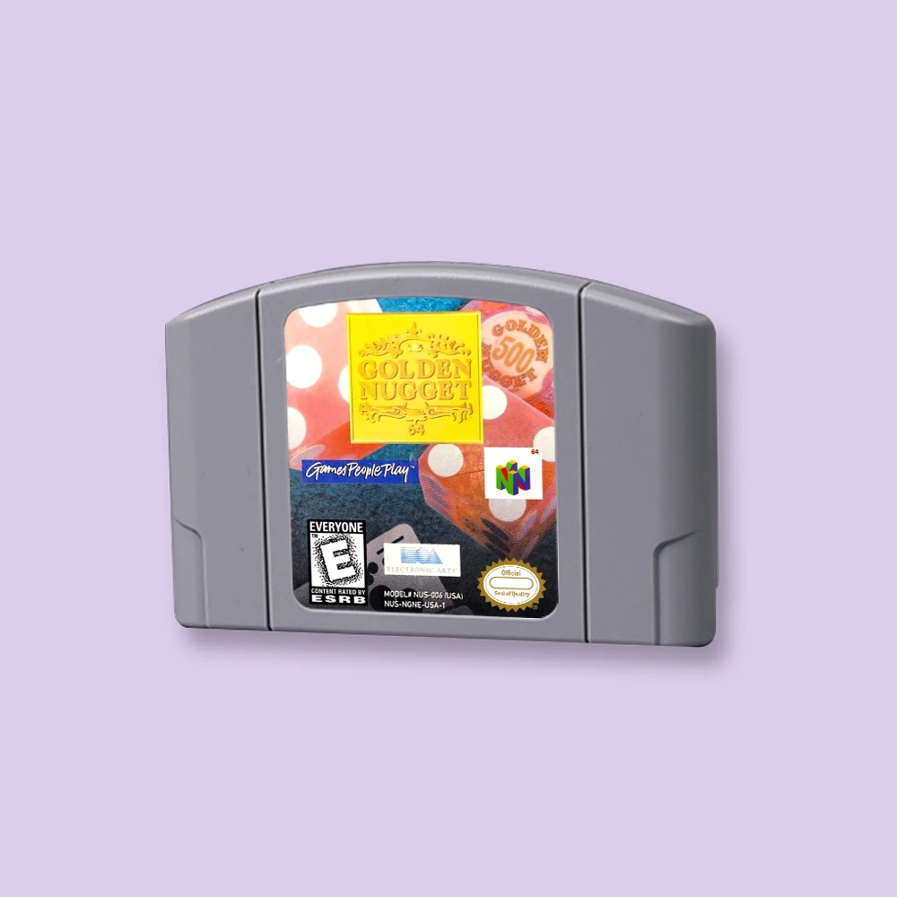 

for Golden Nugget 64 64bit game card for USA NTSC version N64 video game console English language