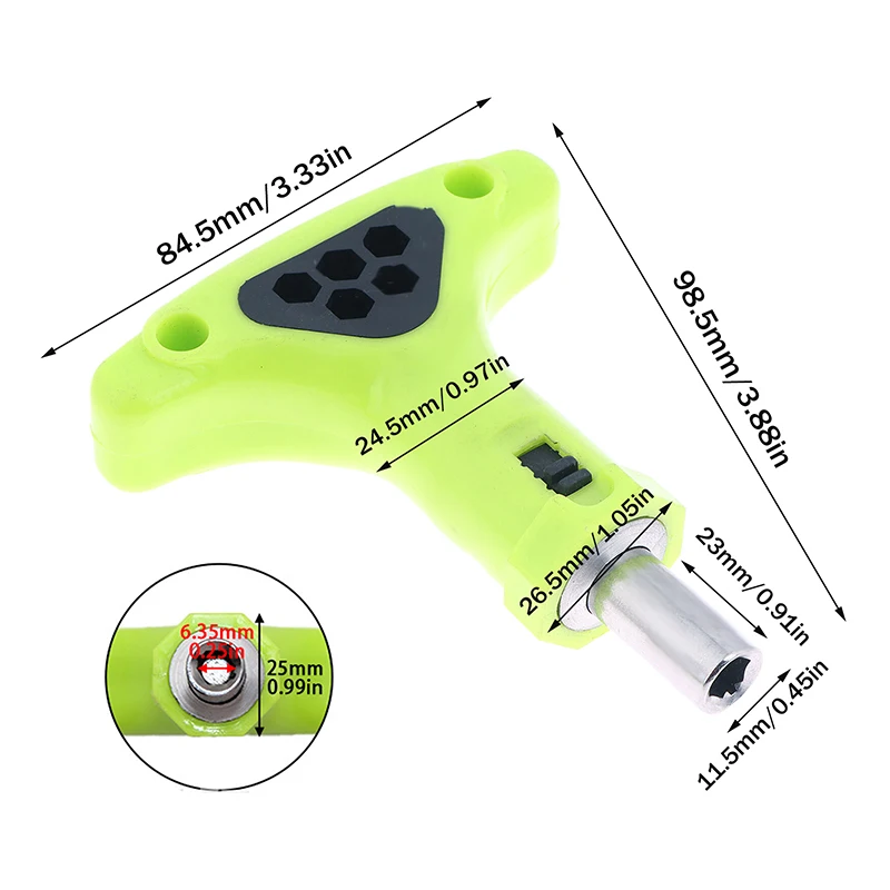 Multifunctional T-Handle Dual-Use Ratchet Screwdriver/Wrench Tool; Labour Saving 1 or 2 piece Set