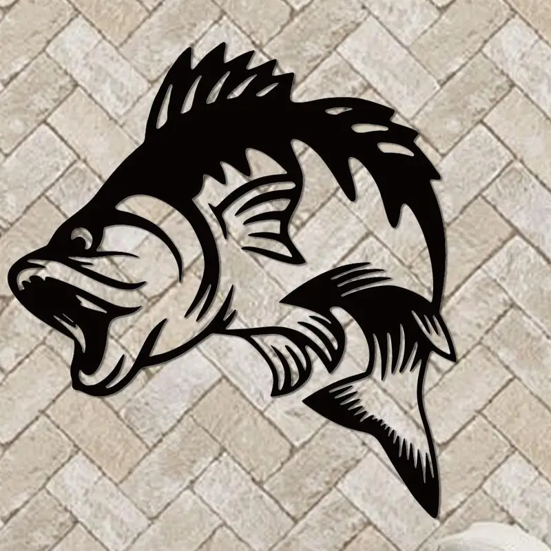 Metal Fish Wall Hangable Iron Animal Design Wall Sculpture Animals Art Home Decor Room Decor For Living Room Bedroom Bathroom