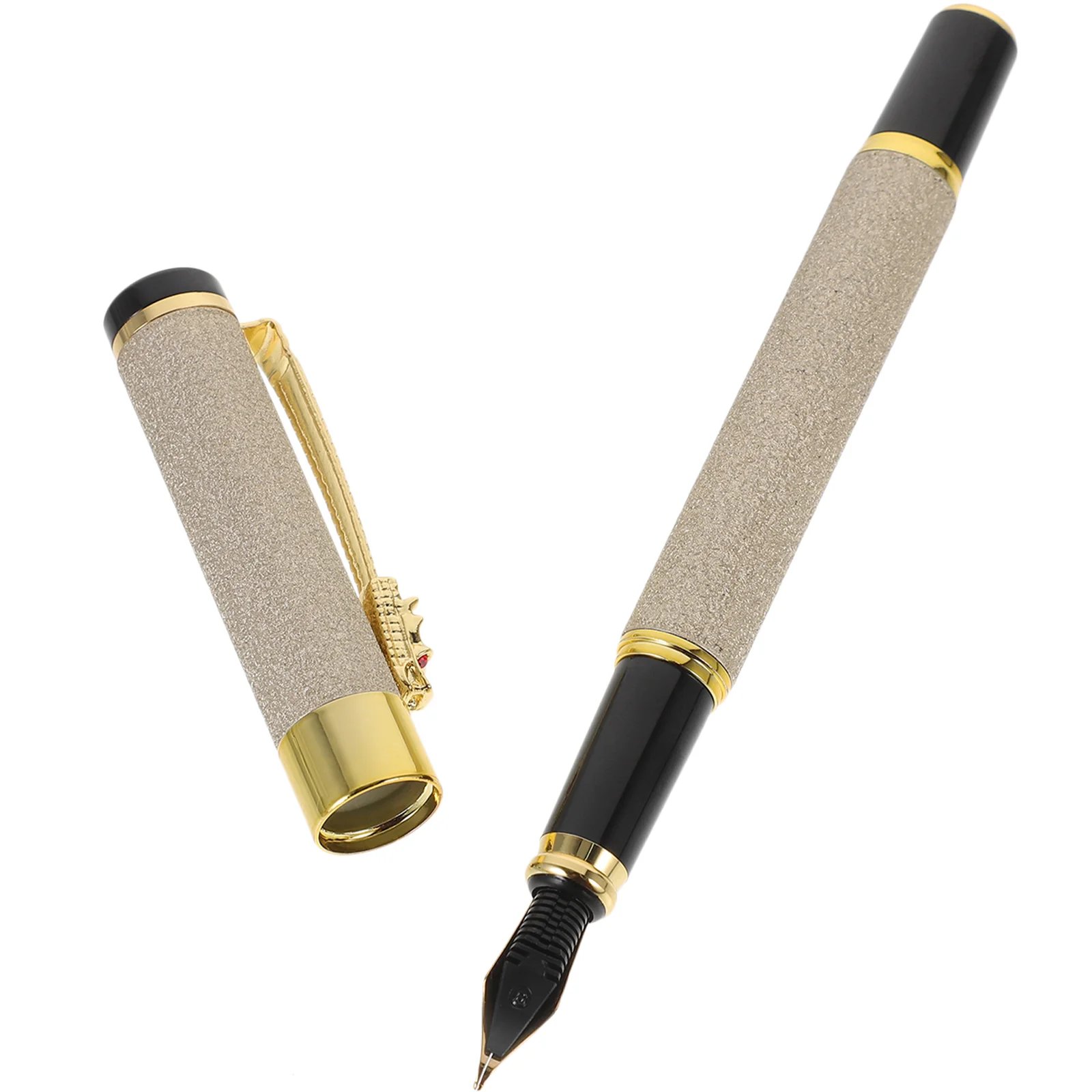 Pens Metal Fountain Calligraphy Exercising Writing Portable Beige Multi-function Delicate