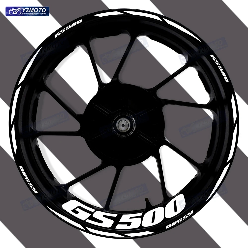 

Для мотоцикла GS500 GS 500 17-дюймовая наклейка на переднюю и заднюю ступицу колеса, водостойкая светоотражающая модифицированная декоративная наклейка на обод