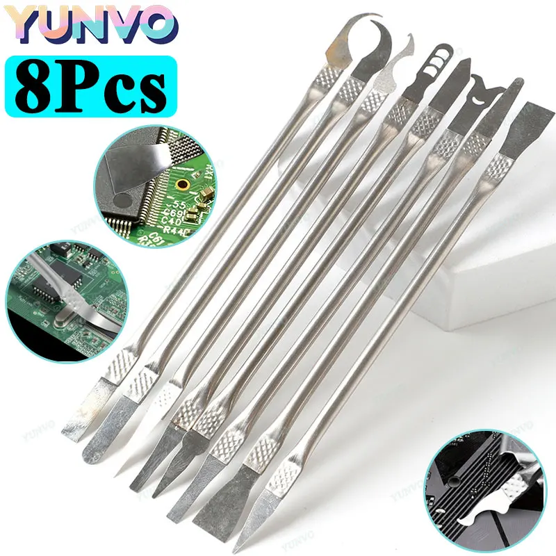 8 шт., инструмент для удаления клея с микросхем процессора, инструмент для ремонта микросхем, тонкие лезвия, пиратский ремонтный ручной инструмент для мобильного телефона, компьютера