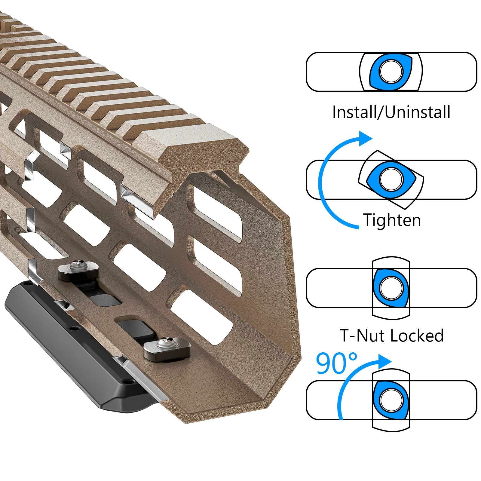 M-LOK arca schiene weyllan mk80 bipod montage adapter, arca/rrs schwalben schwanz schnell wechsel platte, leichte aluminium legierung platte