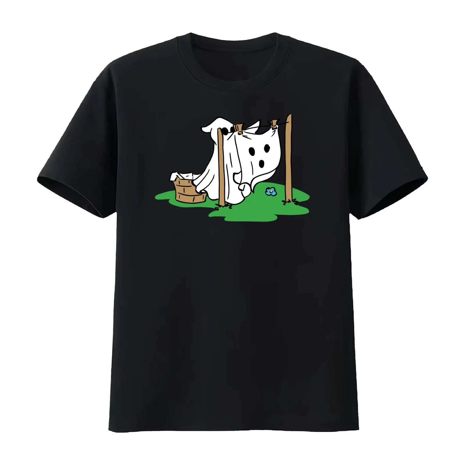 Laundry Day T-Shirt Summer Casual Cotton Tee Oversized Streetwear Tops Vintage Graphic Print Loose Fit Short Sleeve