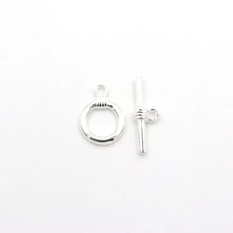 쥬얼리 제작용 티베트 실버 부드러운 원형 OT 걸쇠, 팔찌 목걸이 DIY 액세서리, 바느질, 도매, 혼합 10 세트