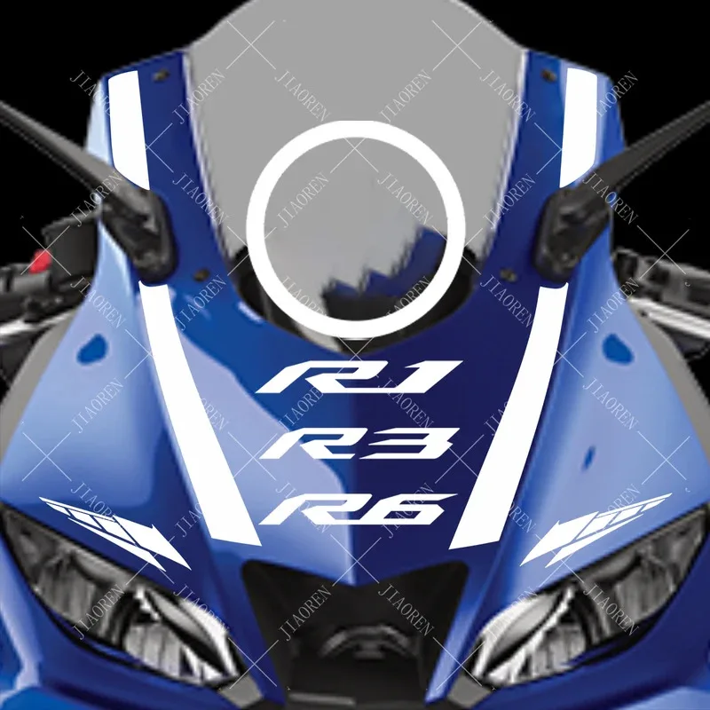 

Виниловая наклейка на переднюю часть мотоцикла YZF R1 R3 R6, эмблема с логотипом, 2022, 2021, 2020 гг.