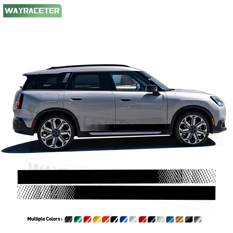 2 Pcs Edition John Cooper Works Trim Decal Door Side Stripes Sticker For MINI Countryman U25 JCW S ALL4 SE 2024 2025 Accessories