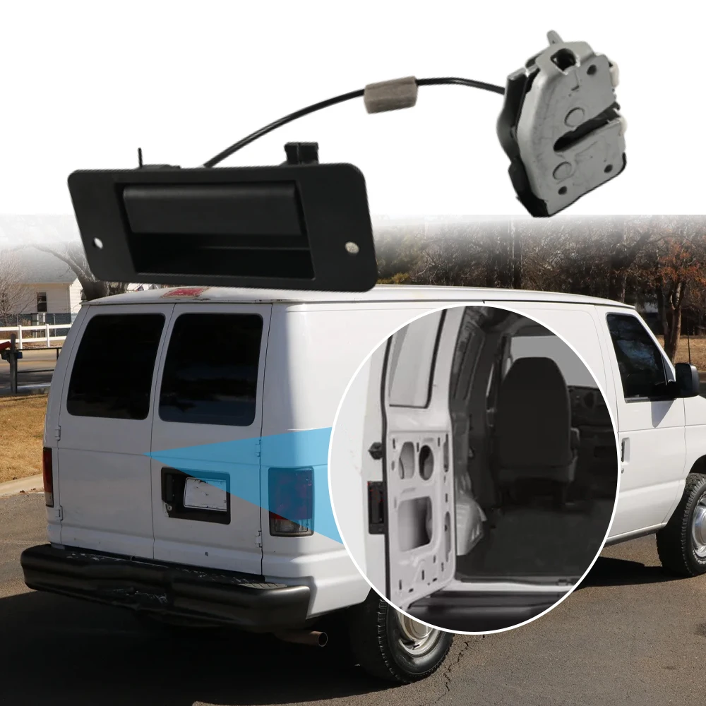 Pestillo de cerradura de puerta trasera izquierda derecha para FORD E-150 E-250 E-350 1992-2014 E-450 2000-2007 ECONOLINE SUPER DUTY 1996-1999