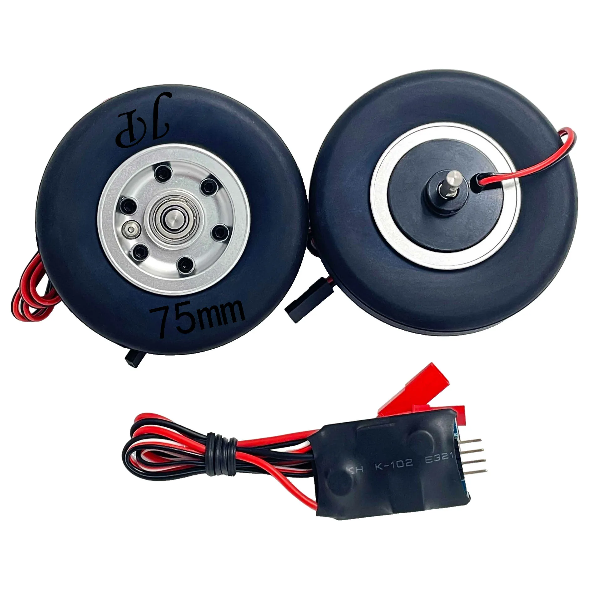 XAERO – roues de frein 63mm/75mm pour Jet RC, moyeu en aluminium robuste avec pneus en caoutchouc à haute friction, accessoires de train d'atterrissage