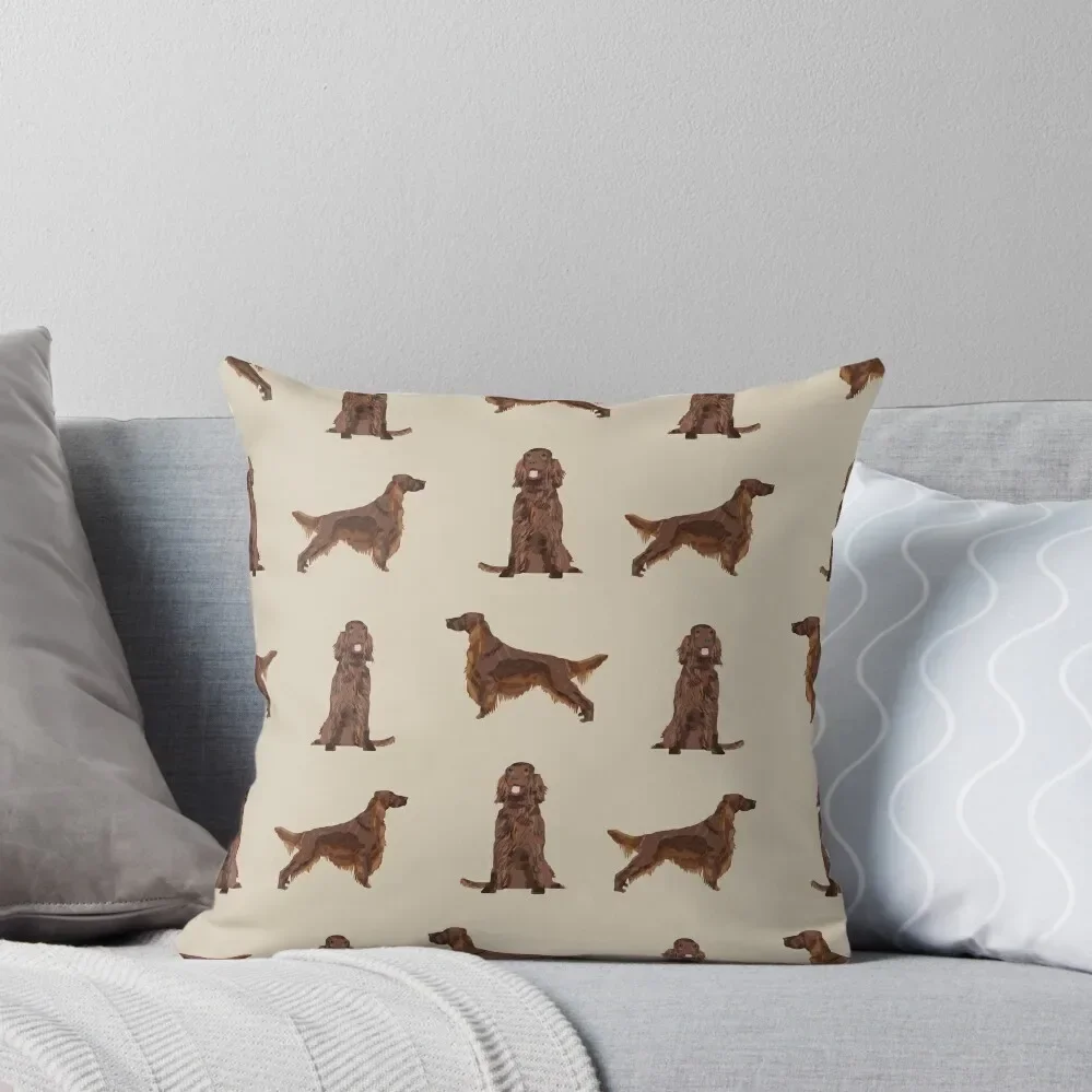 

Irish Setter dog breed pet pattern gifts for irish setters Throw Pillow Custom Cushion Pillow