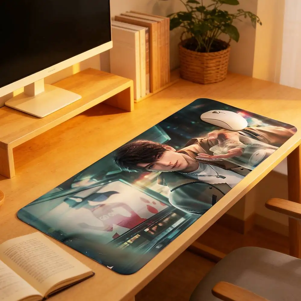 Love And Deep Space Caleb Mouse Pad Computer Mat Deskpad Laptop Keyboard Mat Office Large Landscape Mousepad