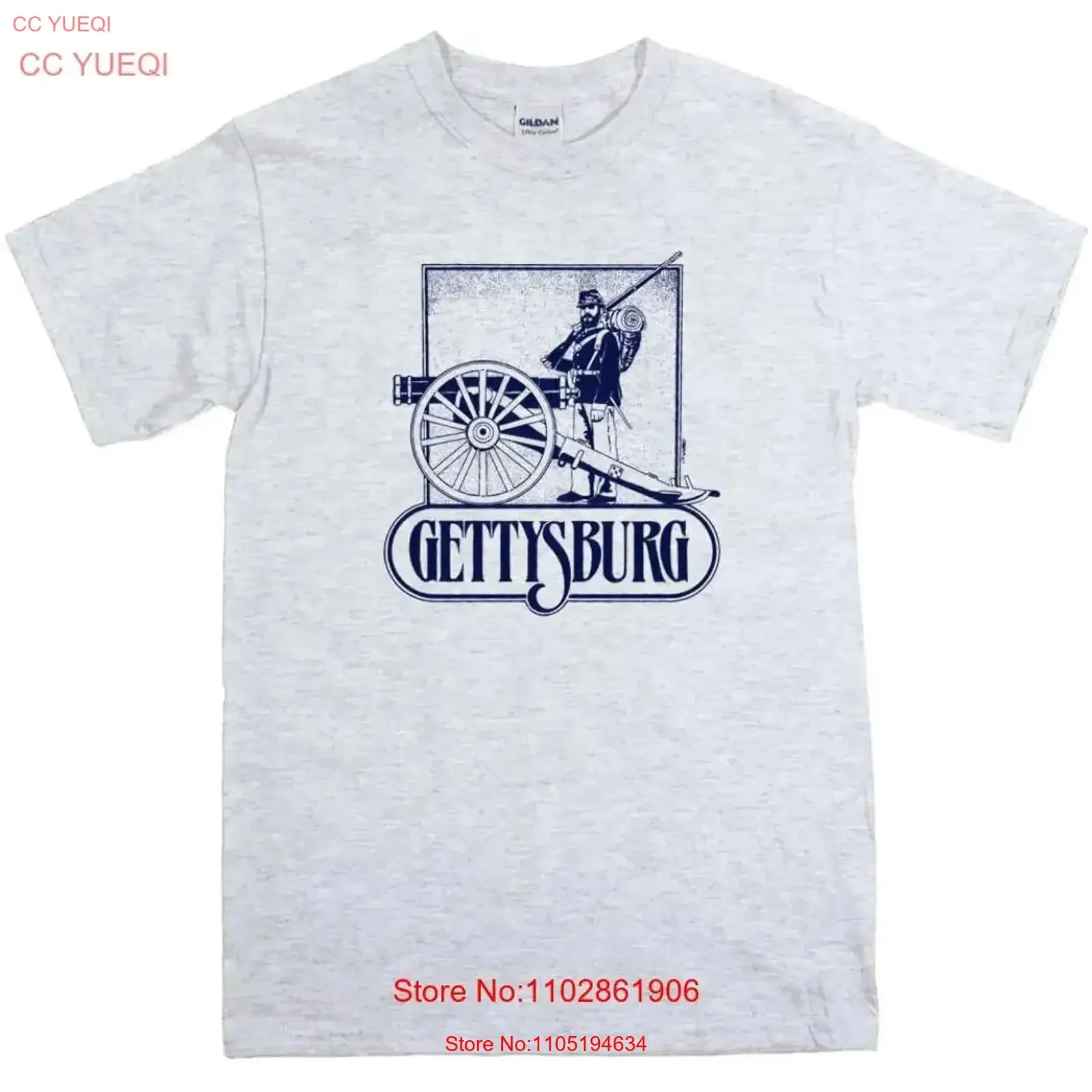 

Gettysburg Soldier Cannon T Shirt vintage Washed Soft Unisex fashion streetwear Stylish Versatile Slightly