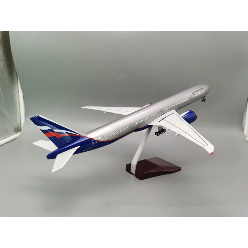 47CM 1:150 Scale Aeroflot Boeing 777 Airlines Diecast Model Airlines Resin Airplane Toys Collection Decoration Display Gifts Fan