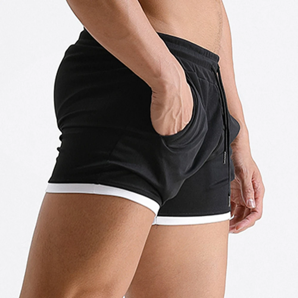 Para homens shorts praia musculação respirável fitness ginásio jogger dos homens correndo calças curtas shorts esportes