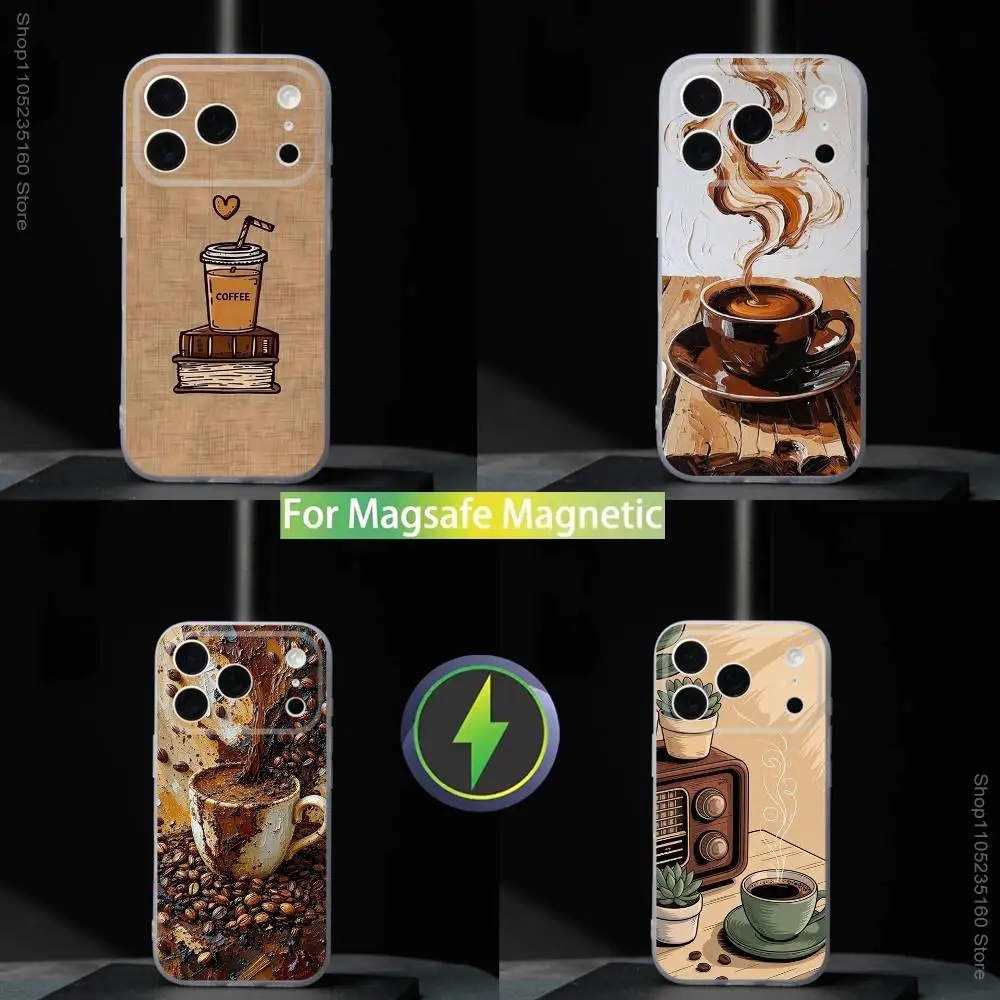 

Coffee Coffee L-Latte Art For iPhone 11,12,13,14,15,16,17,Pro,Max,Plus,Mini,SE4,E Phone Case With Magsafe Wireless
