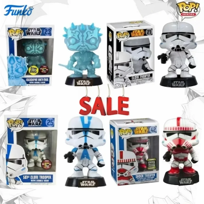 ファンコ-pop-スター-501st-クローントルーパー-25--ウォーズ-ボバ・フェット-ドロイド-32--ホログラフィック-ダース・モール-23--アクション玩具フィギュアコレクションモデル