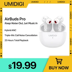 UMIDIGI-AirBuds Pro Wireless Bluetooth Earphone Hybrid Active Noise Cancellation Headset Sports Headphones with Microphone TWS