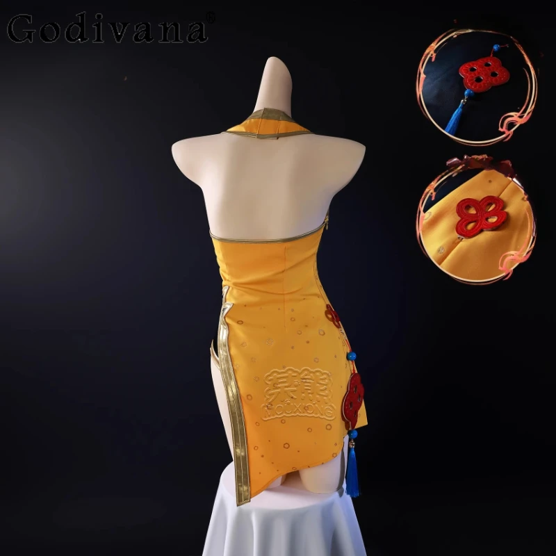 

Original Leather Sexy Suit Christmas Role Play Women HERO Cos Dress 2026 Halloweens Game Honor of Kings Daji Cosplay Dress Girls