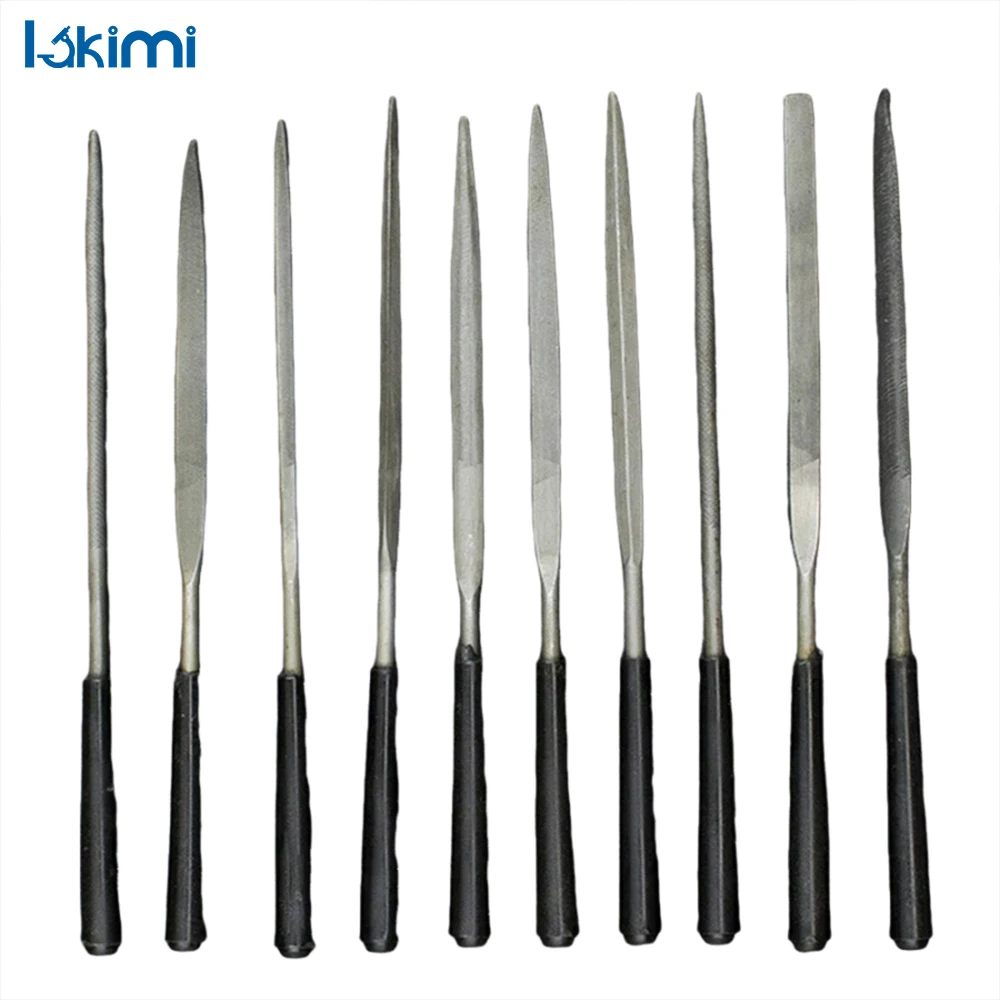 Jewelers Needle Files Set 5PCS/10PCS - 3x140mm Hand Tool for Diamond Carving, Metal, Glass, and Stone Crafts LK-AA48