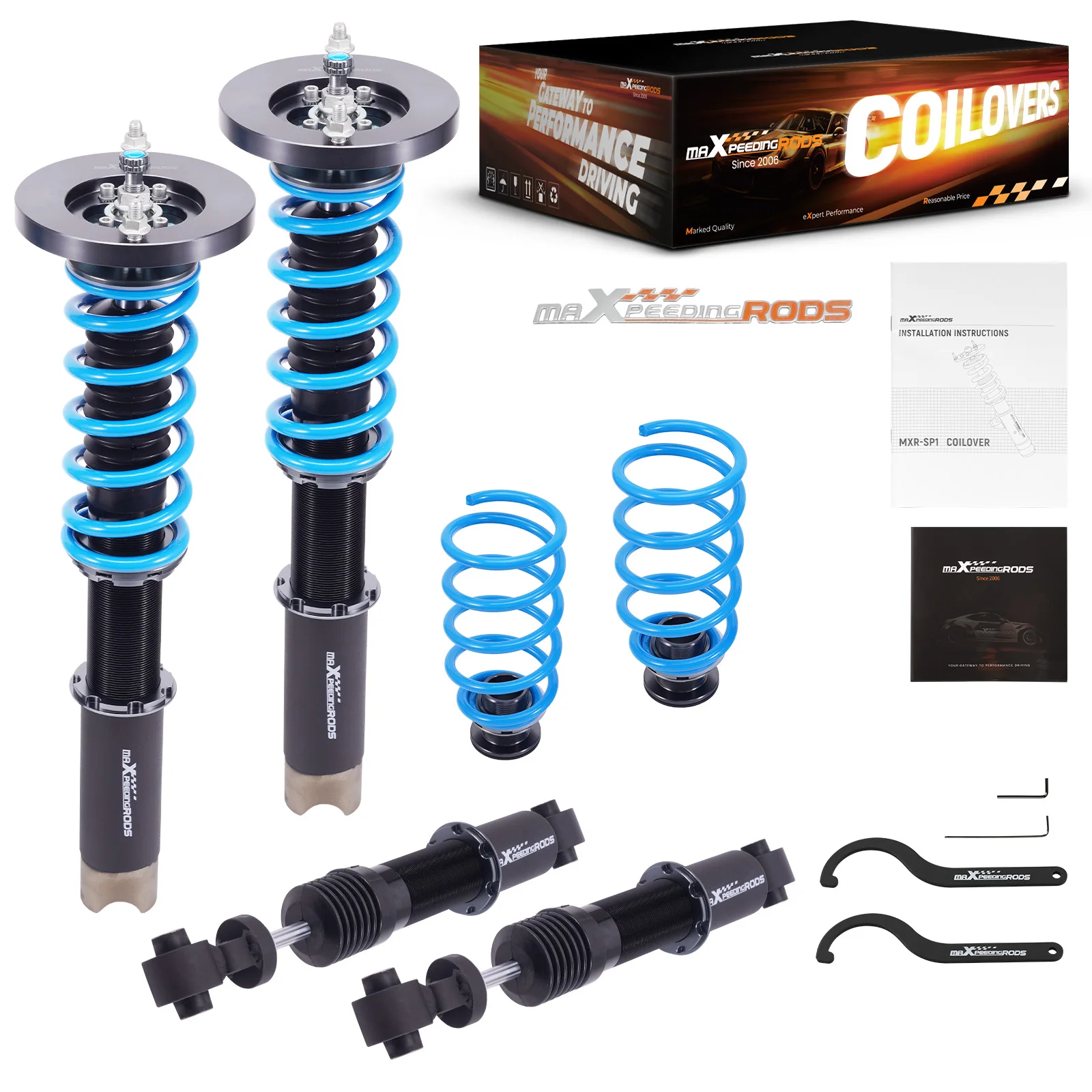 MaXpeedingrods 24 Level Damper Coilover Shock Absorbers Kit for Volvo S60 FWD 2001-2009