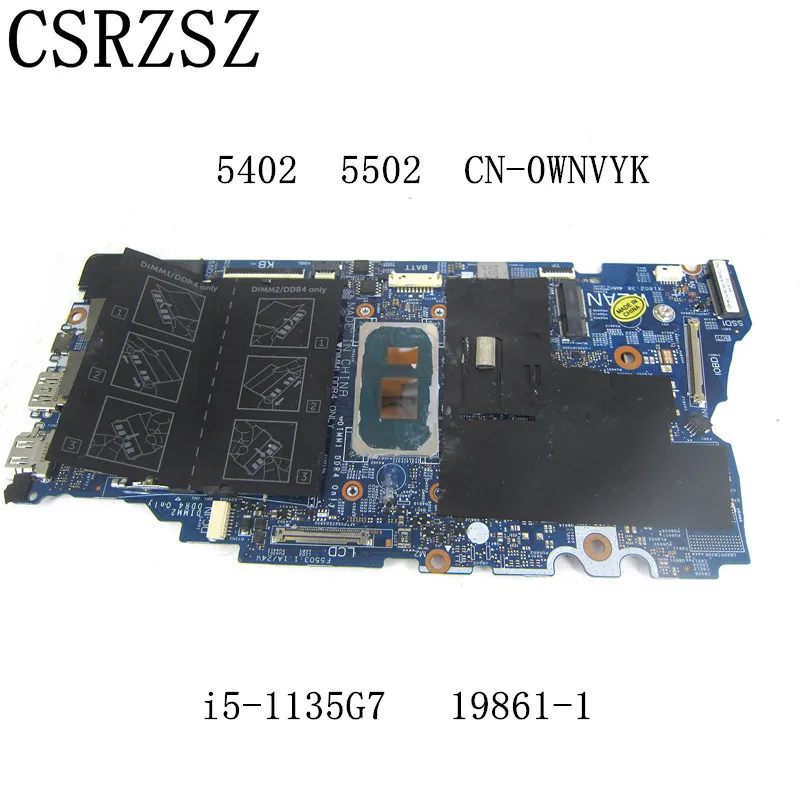 placa mae do portatil para dell trabalho de teste da cpu cn0wnvyk wnvyk wnvyk 198611 inspiron 5502 5402 i5 1135g7 01