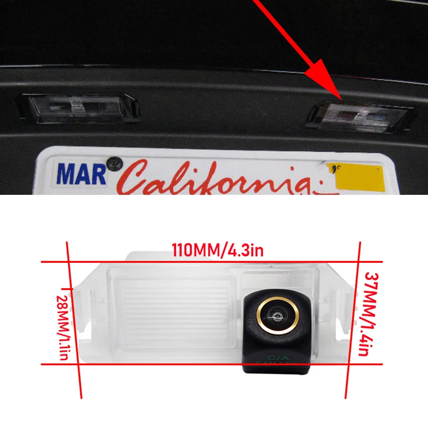 170°  AHD 1920X1080P Rear Camera For Hyundai i30 i20 Veloster Genesis Terracan For Kia Rio Picanto Soul Car Monitor Night Vision