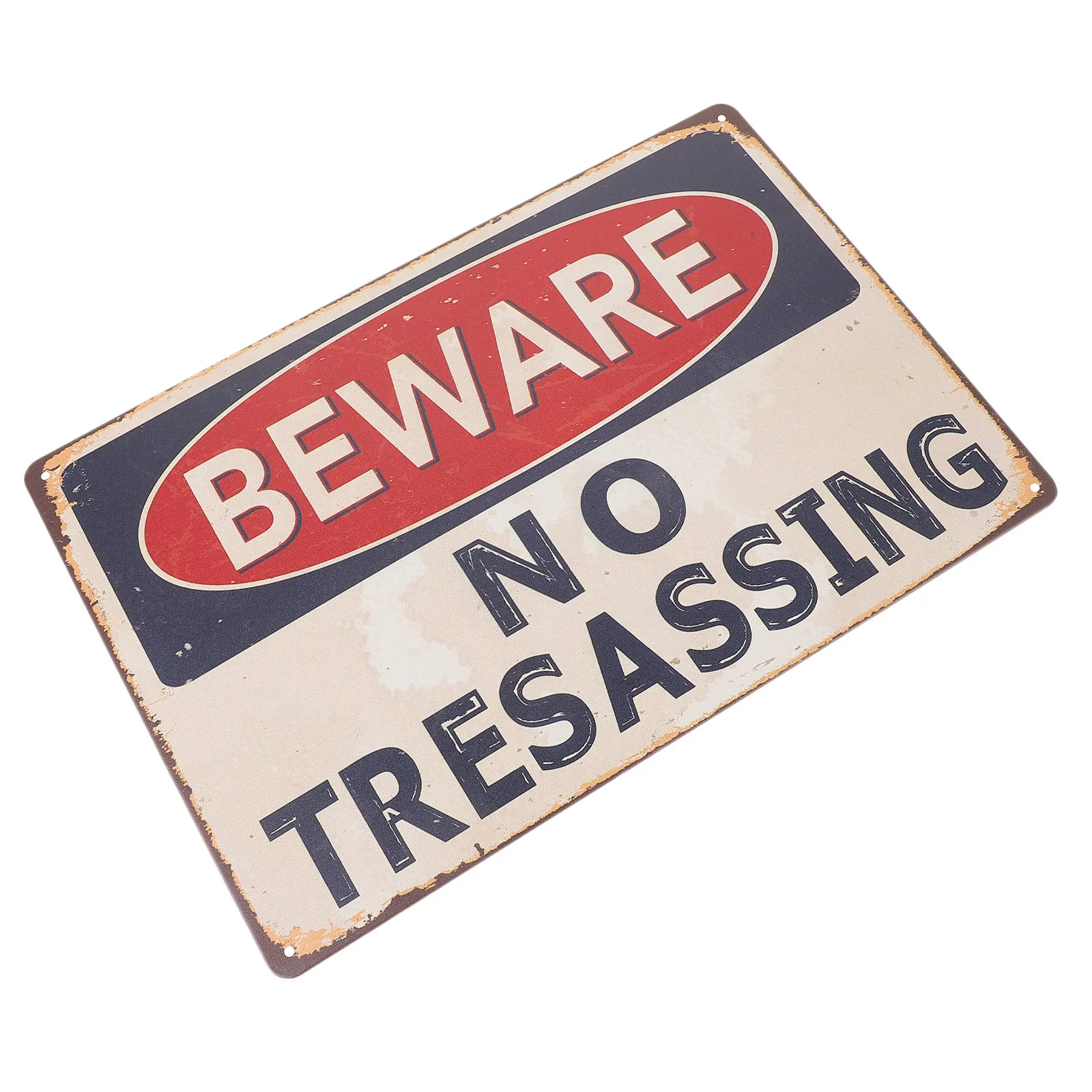 

Iron Warning Sign Classic Colors Lightweight Beware Notice Caution Sign for Yard Garden Patio Outdoor Private Property Safety