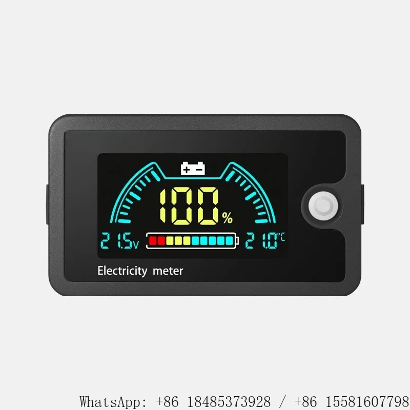 LCD Digital Battery Capacity Monitor DC 8‑100V Voltmeter Gauge Two‑Wire Voltage Percentage Display for Lead‑acid Lithium Battery