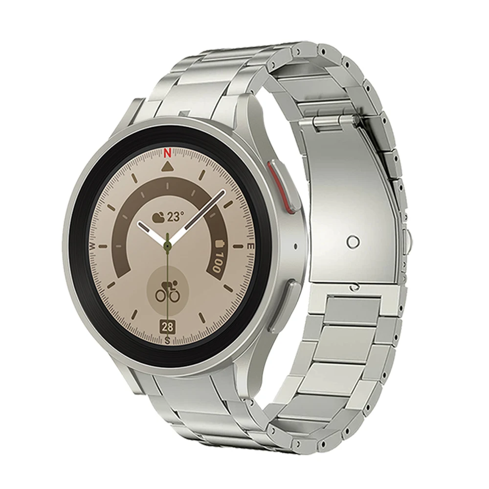 삼성 갤럭시 워치 5 프로 45mm 용 Gaps 없음 스테인레스 스틸 메탈 스트랩, 워치 4 클래식 46mm 42mm 44mm 40mm 시계줄