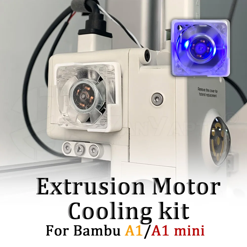 

Для bambu lab A1/A1 mini экструзионный двигатель, комплект охлаждающего вентилятора, автоматический запуск и остановка, высокоэффективный и бесшумный вентилятор для аксессуаров для 3D-принтеров