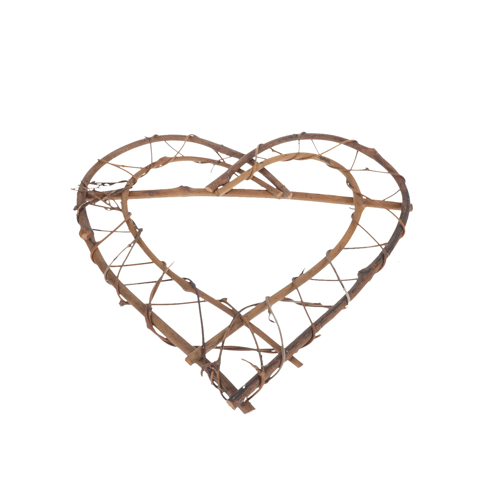 

Heart Shaped Rattan Plaited Garland 31CM Outer Diameter Christmas Wreaths DIY Frame Holiday Decoration Festive