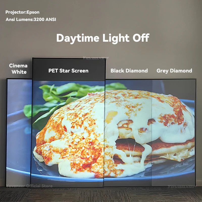 

120-дюймовый ALR PET Star Screen, антисветовые экраны с фиксированной рамкой, лучший для нормального декоративного проектора, рекомендуется≥800ANSI для домашнего кинотеатра