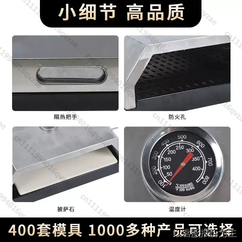 Stainless Steel Pizza Oven with Pizza Stone Bread Baking Oven Portable Pizza Oven
