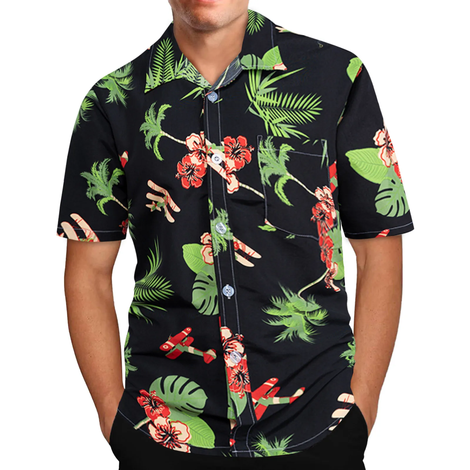 Shirt Voor Heren Hawaiiaans Bananenfruit Casual 3d Bedrukt Strand Korte Mouw Merk Geïmporteerde Kleding Plus Maat Streetwear Vakantie