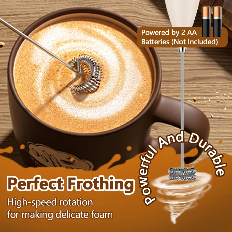 Mi Milk Frother Handheld Foam Maker For Latte Mini Whisk Coffee Cappuccino Frappe Matcha Hot Chocolate Egg Beater Drink Mixer